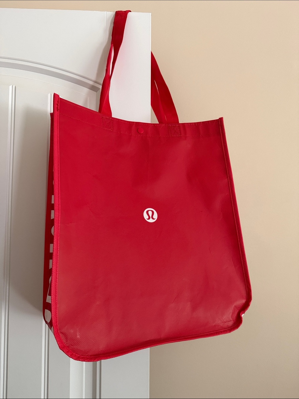 lululemon athletica Large Red Tote with White Logo